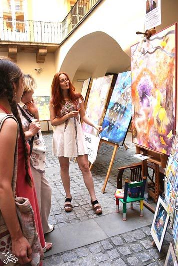 Photo album of Colored Pencil Gallery public drawing event