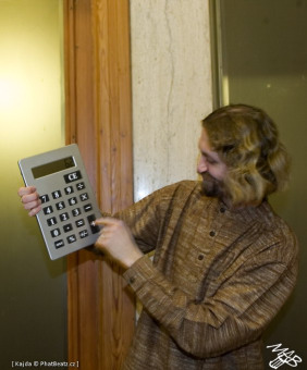 Martin Broz with calculator