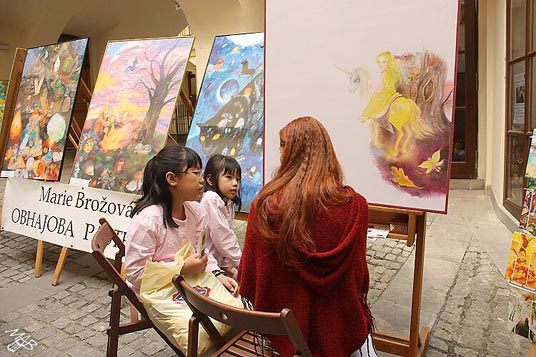 Photo album of Colored Pencil Gallery public drawing event